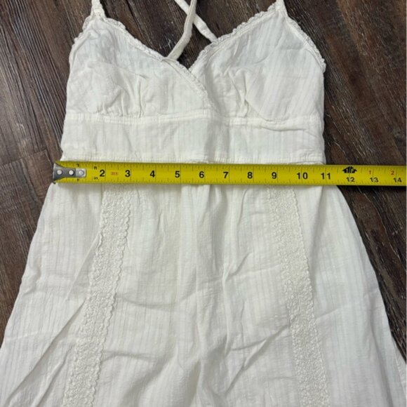 Abercrombie Kids White Lace Y2K Lined Cotton Dress Size XL Preppy Cute Summer - Picture 6 of 8